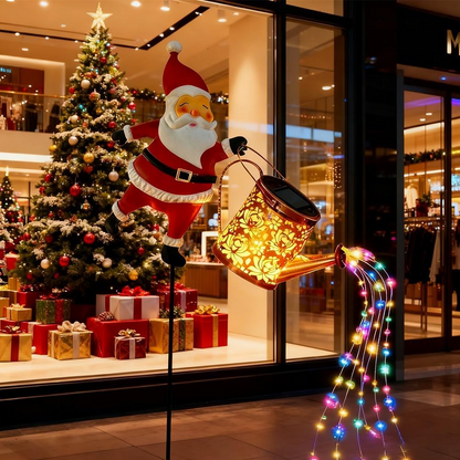 Christmas Santa Solar Kettle Garden Light