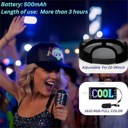 Full-Color LED Hat with Bluetooth App