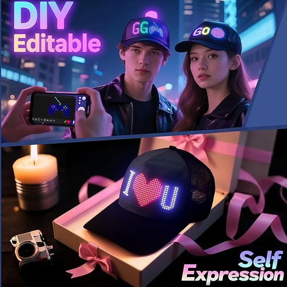 Full-Color LED Hat with Bluetooth App