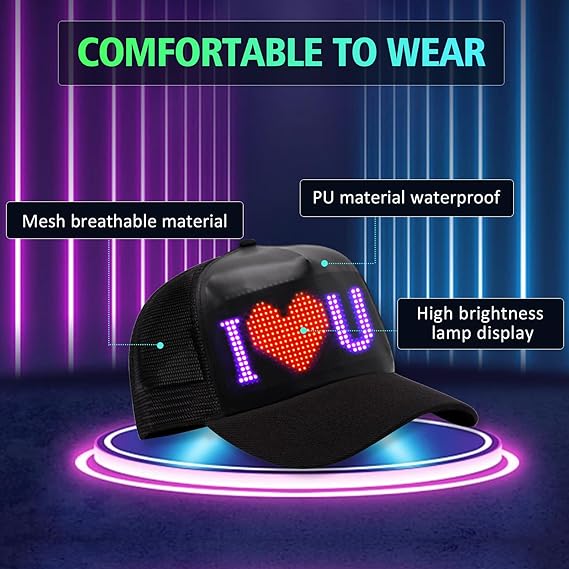 Full-Color LED Hat with Bluetooth App