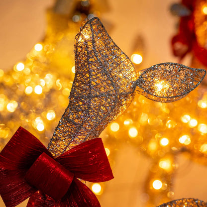 3D Gold Lighted Deer Trio