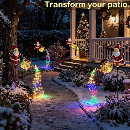 Christmas Santa Solar Kettle Garden Light